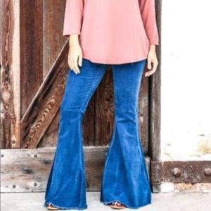 L&B Teal Corduroy Flare Jeans